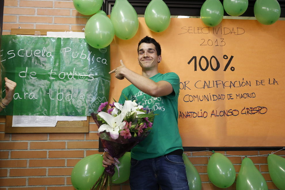 Anatolio Alonso. nº1 en la Selectividad 2013