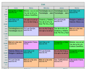 HORARIOS Curso 2023-2024