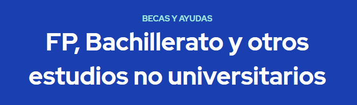 CONVOCATORIA DE BECAS PARA BACHILLERATO, FPBÁSICA Y OTROS ESTUDIOS NO UNIVERSITARIOS CURSO 2022 – 2023