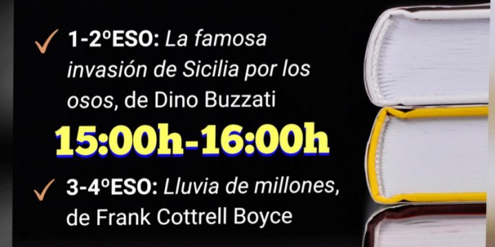 Empezamos club de lectura en la Biblioteca este miércoles 29 de marzo. Apuntate!!!!