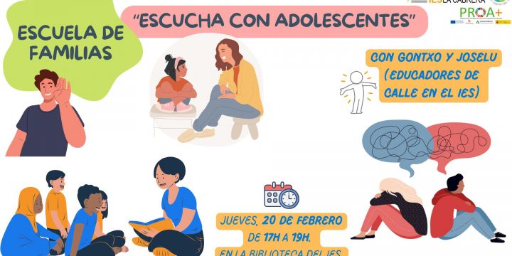 ESCUELA DE FAMILIAS: «Escuchar a adolescente»