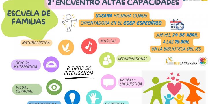 ESCUELA DE FAMILIAS: «2º Encuentro sobre Altas Capacidades»