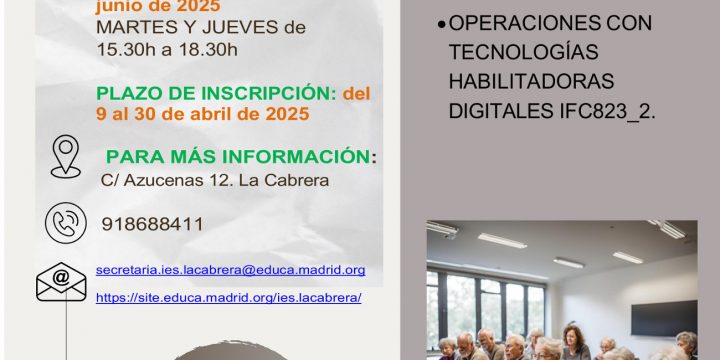 2ª EDICIÓN DEL CURSO GRATUITO DE CAPACITACIÓN DIGITAL PARA PERSONAS ADULTAS.