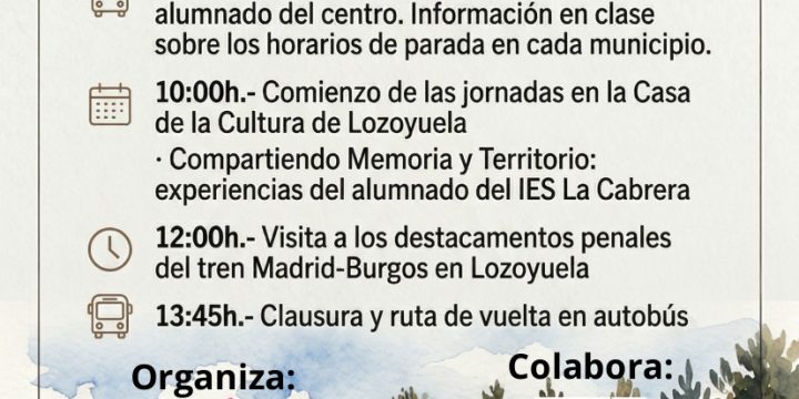 El IES La Cabrera en las V Jornadas de Memoria Democrática