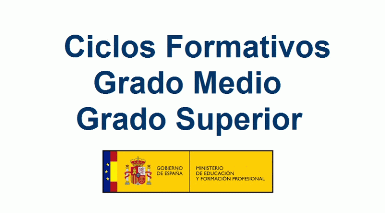 Instrucciones de admisión a Ciclos Formativos de Grado Medio y Grado Superior sostenidos con fondos públicos. Curso 2023-2024