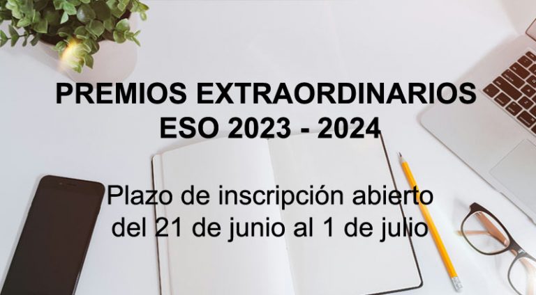 Plazo de inscripción abierto PREMIOS EXTRAORDINARIOS ESO 2023-2024