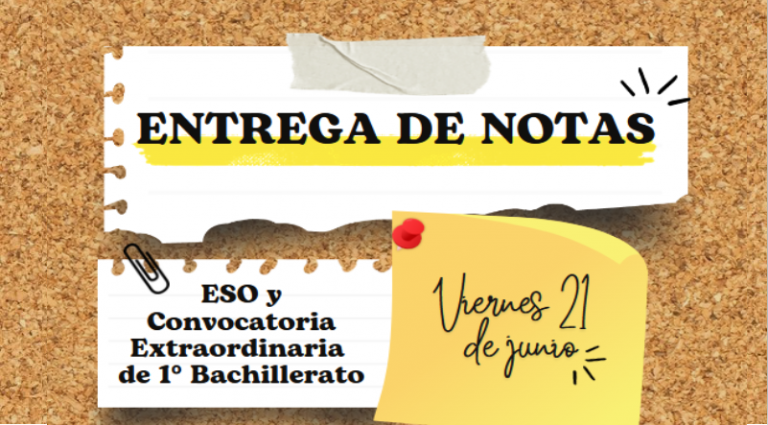 Calificaciones ESO y Convocatoria Extraordinaria de 1º Bachillerato. 2023-2024