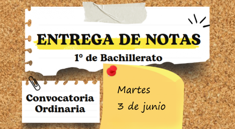 Calificaciones Convocatoria Ordinaria (1º Bachillerato) 2024-2025