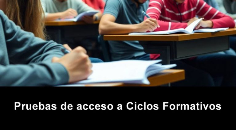 Pruebas de acceso a ciclos formativos de formación profesional y a las enseñanzas profesionales de artes plásticas y diseño. Curso 2025-2026