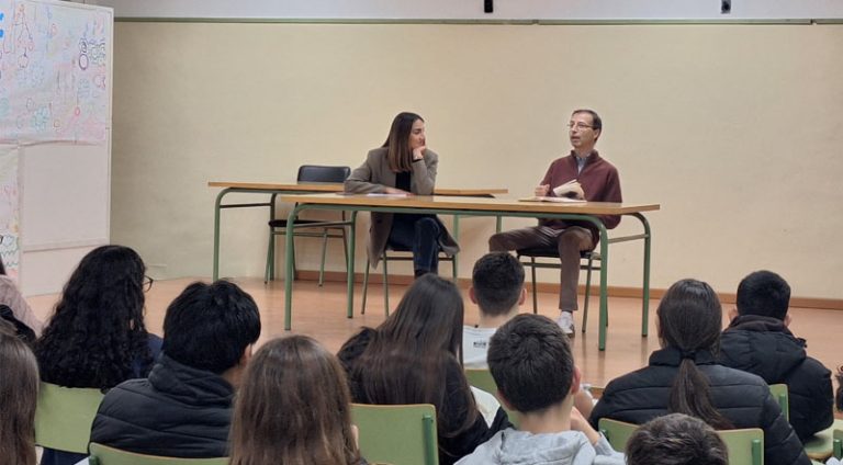Visita del poeta Luis Blanco Laserna