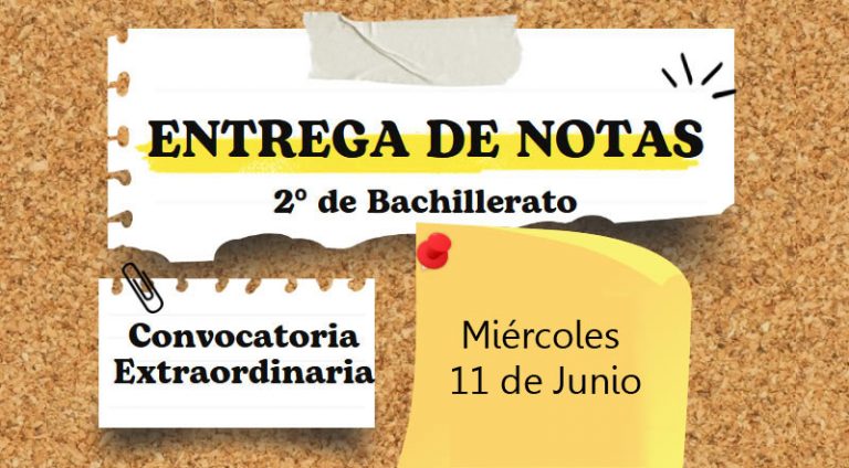 Calificaciones Convocatoria Extraordinaria (2º Bachillerato) 2025-2026