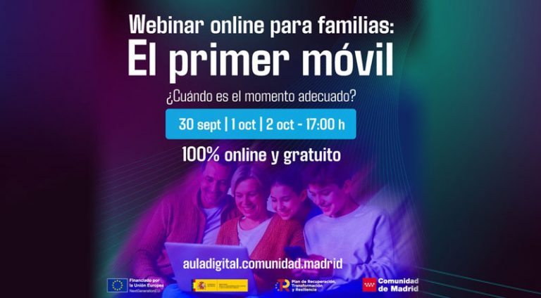 Webinar online para familias: El primer móvil