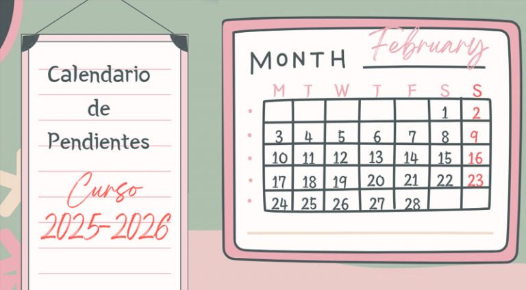 Calendario de pendientes. Curso 2025-2026