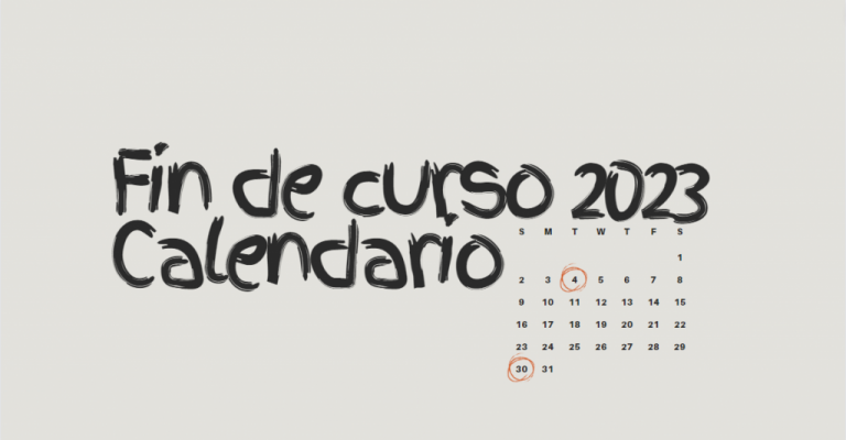 Calendario final de curso ESO y Bachillerato