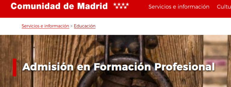 Admisión de Formación Profesional