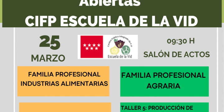 25 MARZO JORNADA DE PUERTAS ABIERTAS