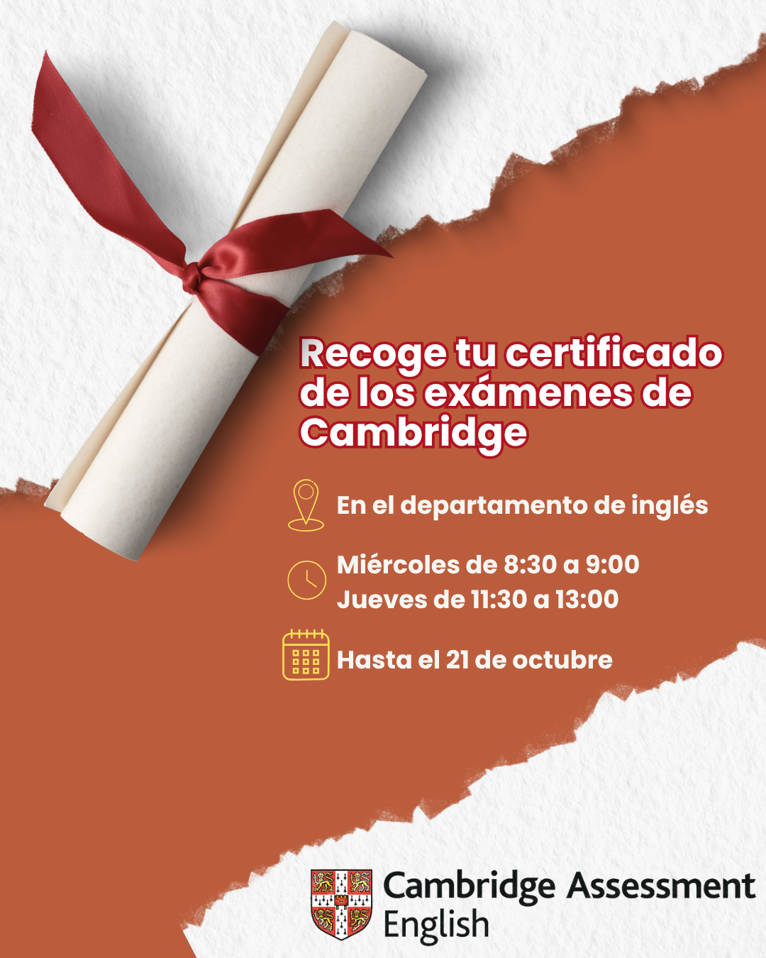 ENTREGA DE DIPLOMAS: CERTIFICACIÓN DE NIVEL DE IDIOMA